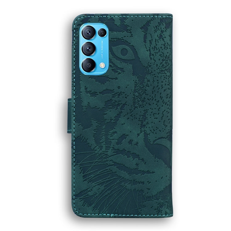 For OPPO Reno5 K / Find X3 Lite Tiger Embossing Pattern Horizontal Flip Leather Case with Holder & Card Slots & Wallet