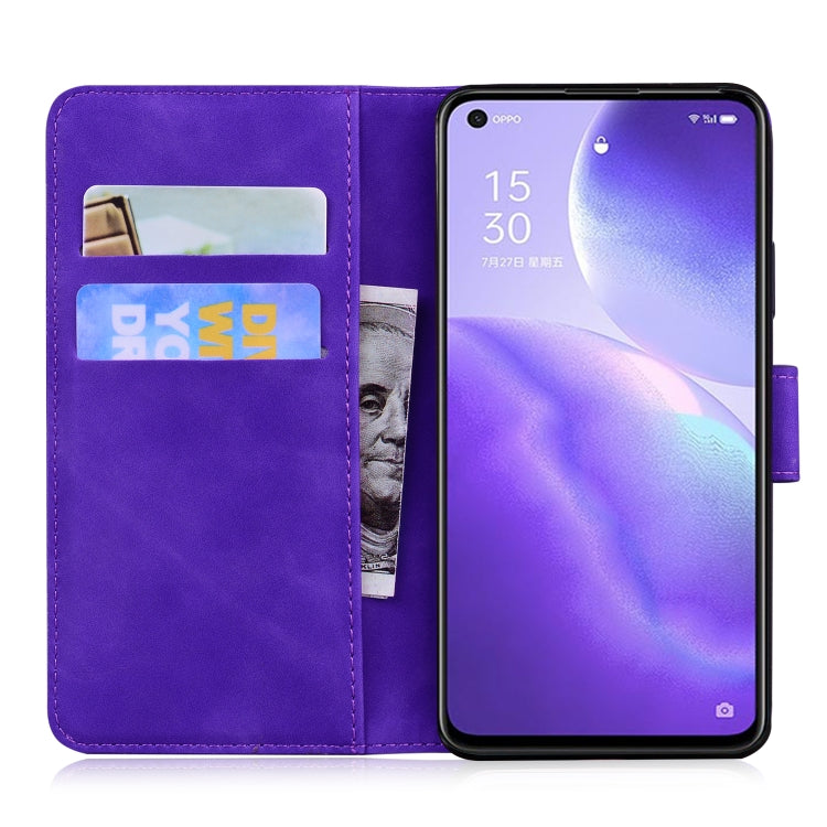 For OPPO Reno5 K / Find X3 Lite Tiger Embossing Pattern Horizontal Flip Leather Case with Holder & Card Slots & Wallet