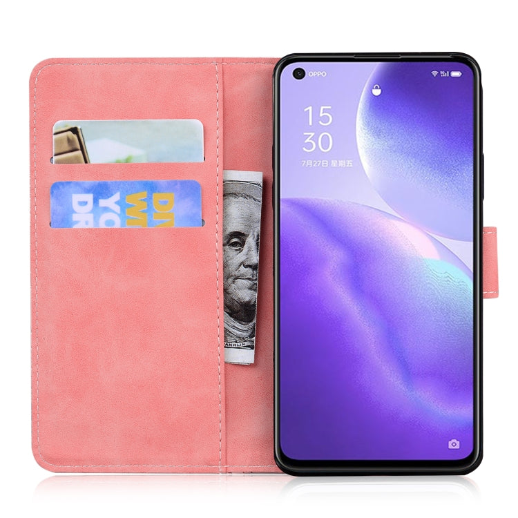 For OPPO Reno5 K / Find X3 Lite Tiger Embossing Pattern Horizontal Flip Leather Case with Holder & Card Slots & Wallet