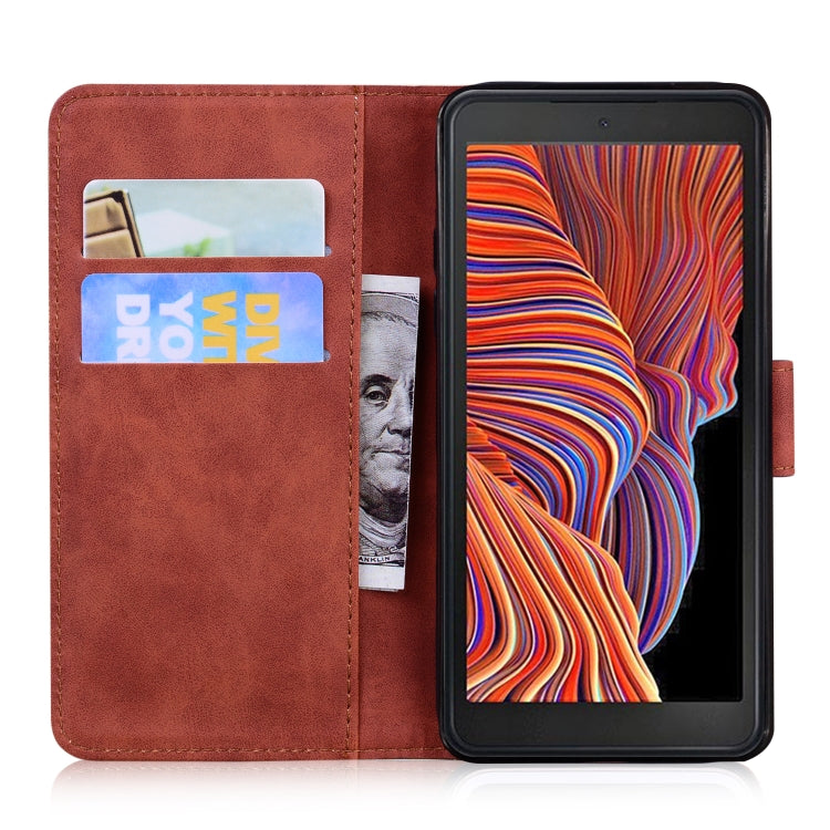 For Samsung Galaxy Xcover 5 Tiger Embossing Pattern Horizontal Flip Leather Case with Holder & Card Slots & Wallet