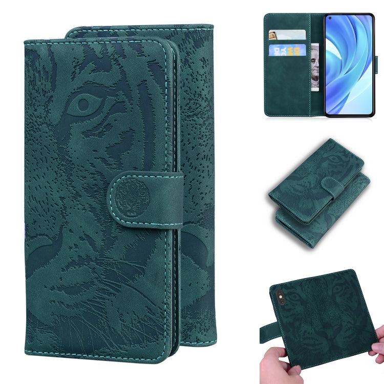 For Xiaomi Mi 11 Lite Tiger Embossing Pattern Horizontal Flip Leather Case with Holder & Card Slots & Wallet