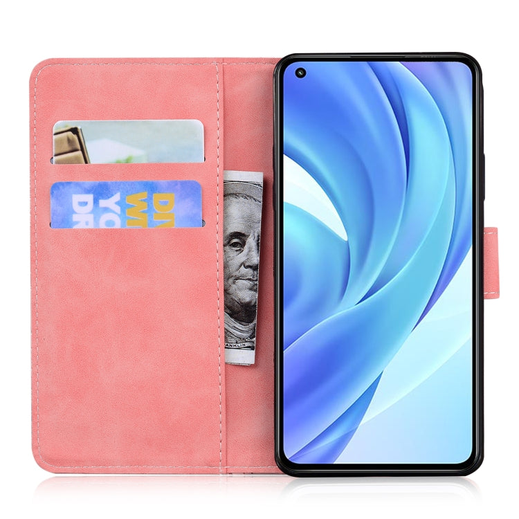 For Xiaomi Mi 11 Lite Tiger Embossing Pattern Horizontal Flip Leather Case with Holder & Card Slots & Wallet