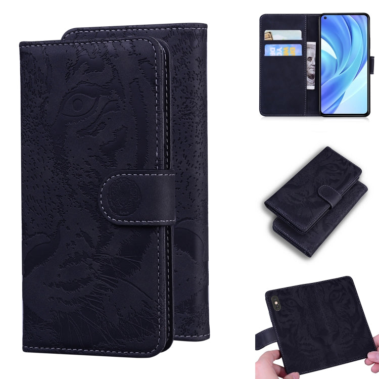 For Xiaomi Mi 11 Lite Tiger Embossing Pattern Horizontal Flip Leather Case with Holder & Card Slots & Wallet