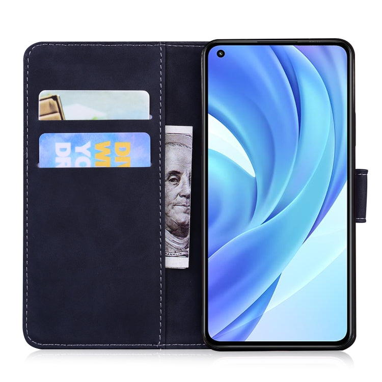 For Xiaomi Mi 11 Lite Tiger Embossing Pattern Horizontal Flip Leather Case with Holder & Card Slots & Wallet