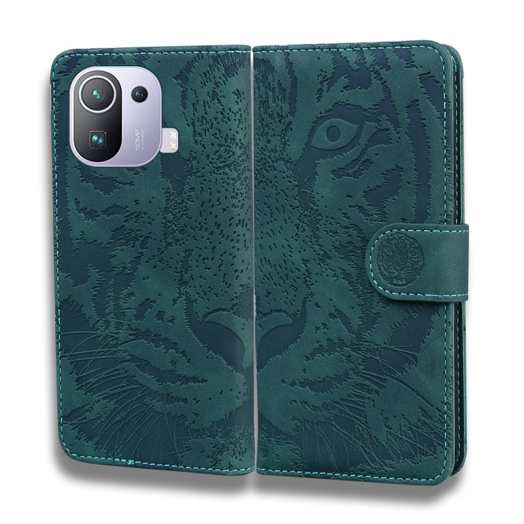 For Xiaomi Mi 11 Pro Tiger Embossing Pattern Horizontal Flip Leather Case with Holder & Card Slots & Wallet