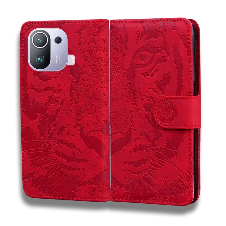 For Xiaomi Mi 11 Pro Tiger Embossing Pattern Horizontal Flip Leather Case with Holder & Card Slots & Wallet
