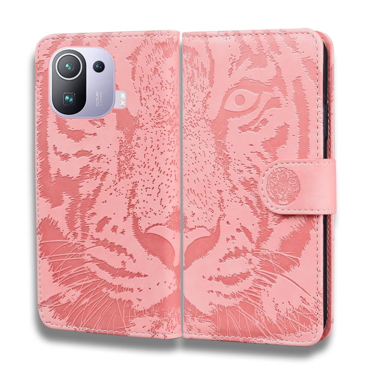 For Xiaomi Mi 11 Pro Tiger Embossing Pattern Horizontal Flip Leather Case with Holder & Card Slots & Wallet