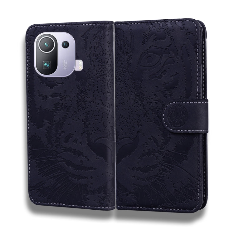 For Xiaomi Mi 11 Pro Tiger Embossing Pattern Horizontal Flip Leather Case with Holder & Card Slots & Wallet
