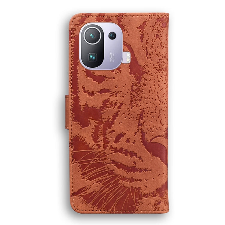 For Xiaomi Mi 11 Pro Tiger Embossing Pattern Horizontal Flip Leather Case with Holder & Card Slots & Wallet