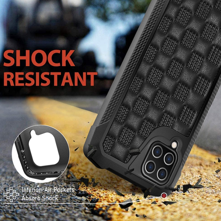 For Samsung Galaxy A12 5G 3D Embossed PU + PC + TPU Skidproof Shockproof Case