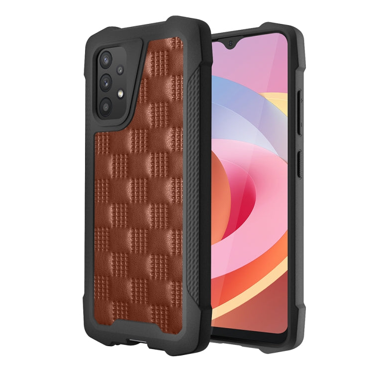 For Samsung Galaxy A32 4G 3D Embossed PU + PC + TPU Skidproof Shockproof Case