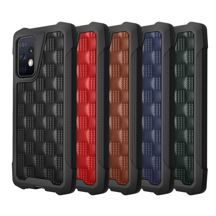For Samsung Galaxy A52 5G / 4G 3D Embossed PU + PC + TPU Skidproof Shockproof Case