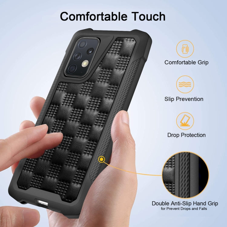 For Samsung Galaxy A52 5G / 4G 3D Embossed PU + PC + TPU Skidproof Shockproof Case