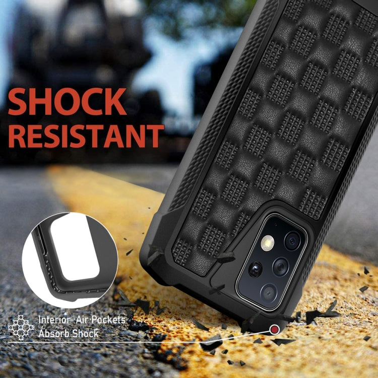 For Samsung Galaxy A52 5G / 4G 3D Embossed PU + PC + TPU Skidproof Shockproof Case