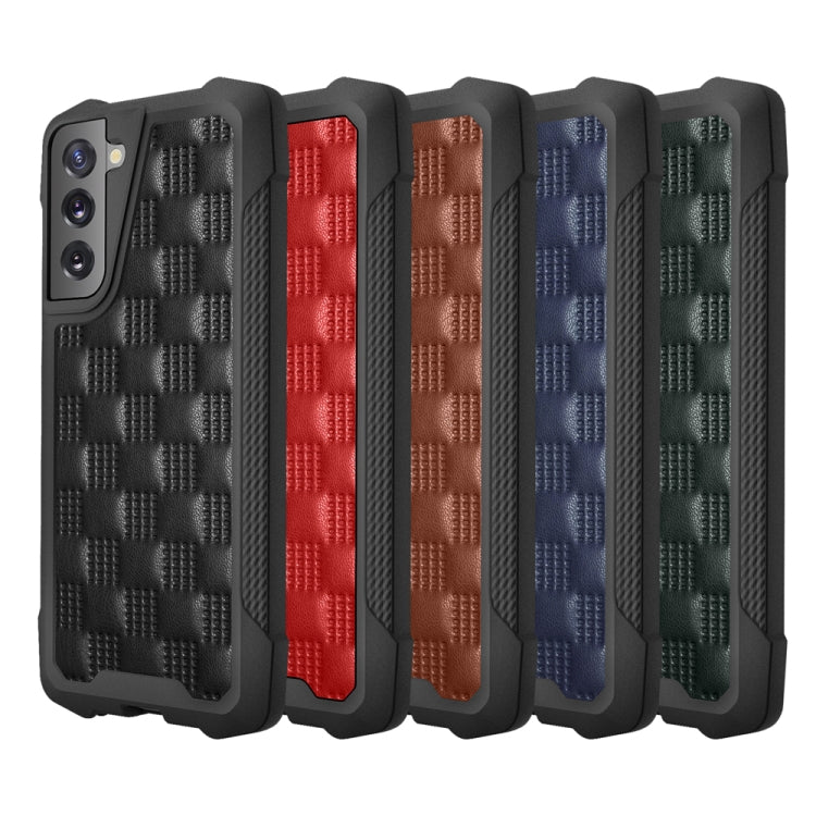 For Samsung Galaxy S21 5G 3D Embossed PU + PC + TPU Skidproof Shockproof Case