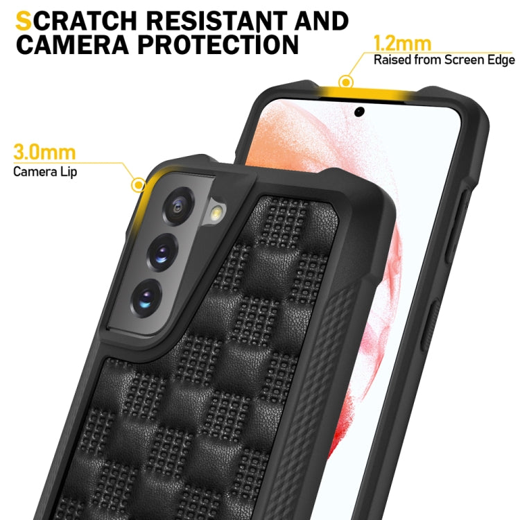 For Samsung Galaxy S21 5G 3D Embossed PU + PC + TPU Skidproof Shockproof Case