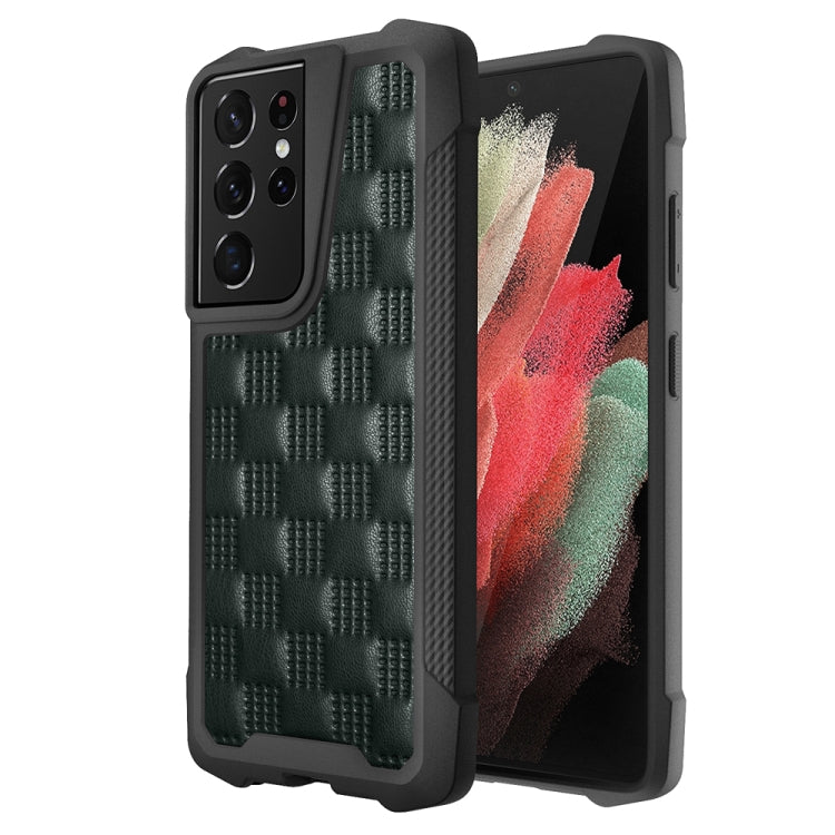 Samsung Galaxy S21 Ultra 5G 3D Embossed PU + PC + TPU Skidproof Shockproof Case