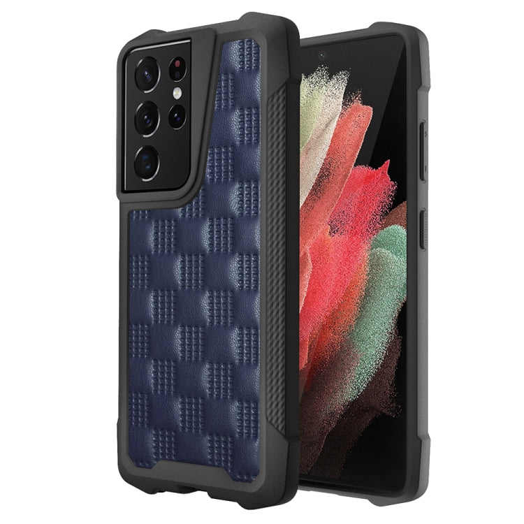 Samsung Galaxy S21 Ultra 5G 3D Embossed PU + PC + TPU Skidproof Shockproof Case