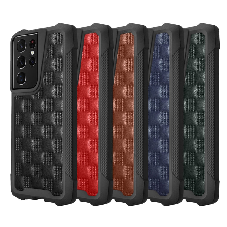 Samsung Galaxy S21 Ultra 5G 3D Embossed PU + PC + TPU Skidproof Shockproof Case