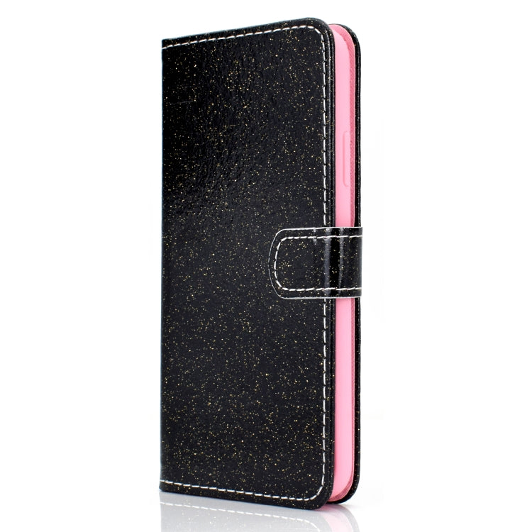 For Samsung Galaxy A22 5G Glitter Powder Horizontal Flip Leather Case with Card Slots & Holder & Photo Frame & Wallet