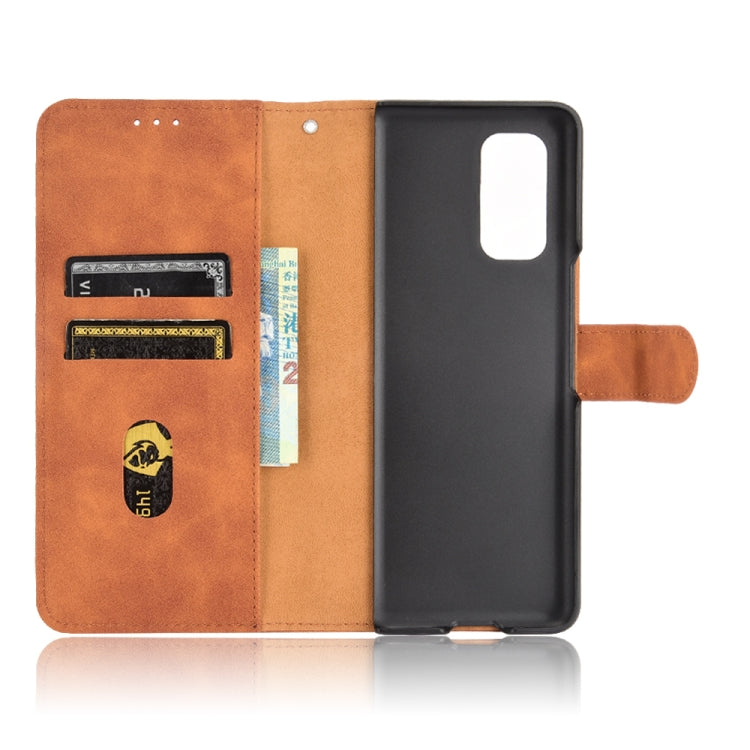 For Xiaomi Mi Mix Fold Solid Color Skin Feel Magnetic Buckle Horizontal Flip Calf Texture PU Leather Case with Holder & Card Slots & Wallet