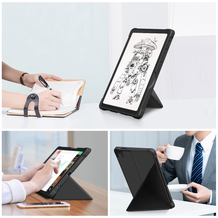 For Samsung Galaxy Tab A7 Lite 8.7 T220 / T225 Multi-folding Horizontal Flip PU Leather Shockproof Case with Holder
