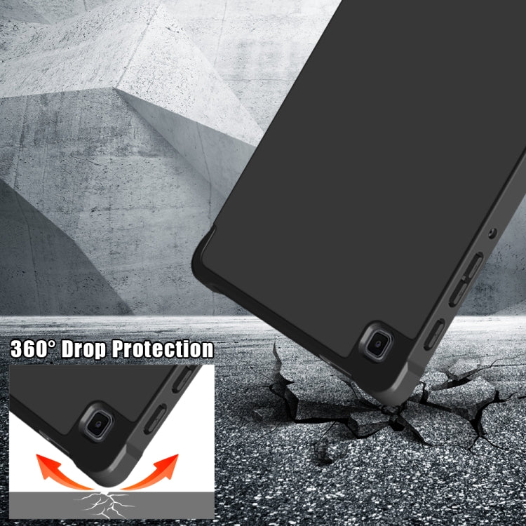 For Samsung Galaxy Tab A7 Lite 8.7 T220 / T225 Multi-folding Horizontal Flip PU Leather Shockproof Case with Holder