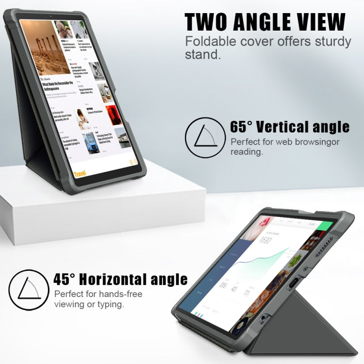 For Samsung Galaxy Tab A7 Lite 8.7 T220 / T225 Multi-folding Horizontal Flip PU Leather Shockproof Case with Holder