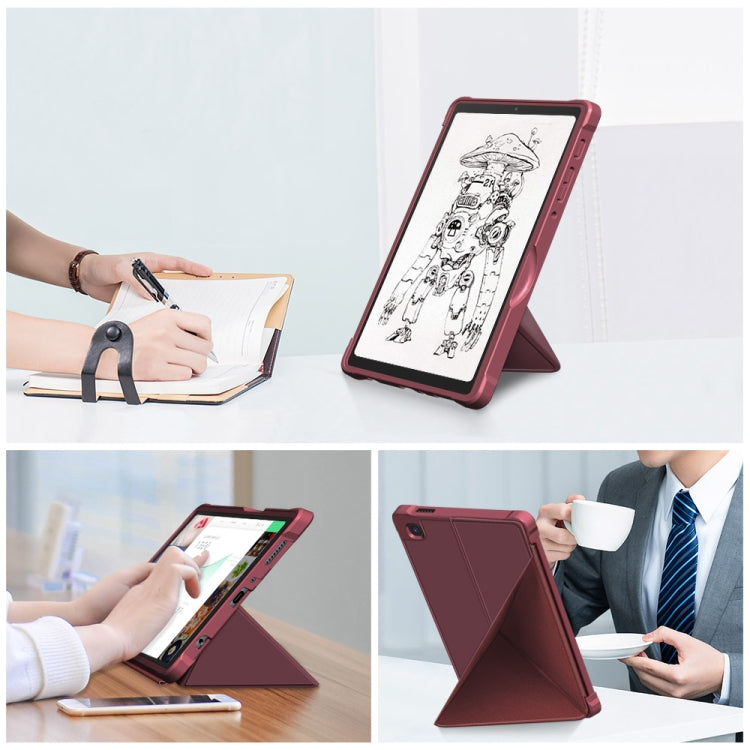 For Samsung Galaxy Tab A7 Lite 8.7 T220 / T225 Multi-folding Horizontal Flip PU Leather Shockproof Case with Holder