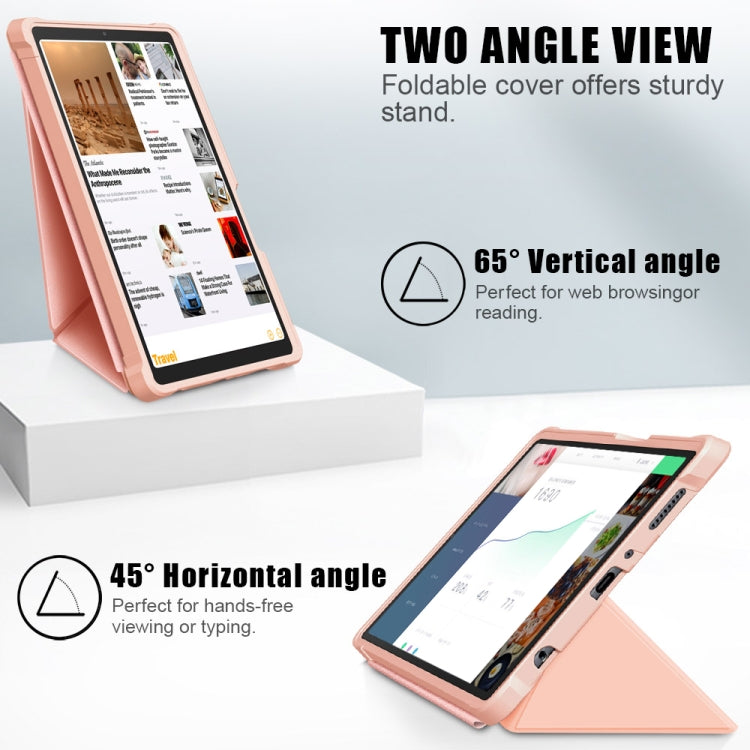 For Samsung Galaxy Tab A7 Lite 8.7 T220 / T225 Multi-folding Horizontal Flip PU Leather Shockproof Case with Holder