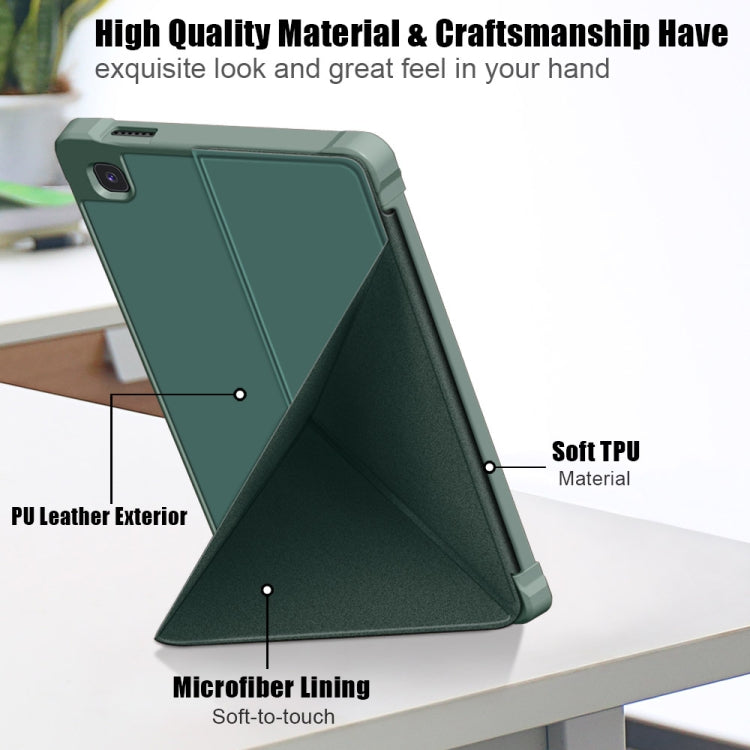 For Samsung Galaxy Tab A7 Lite 8.7 T220 / T225 Multi-folding Horizontal Flip PU Leather Shockproof Case with Holder