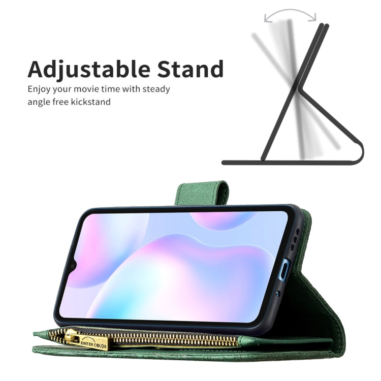 For Xiaomi Redmi 9A Flying Butterfly Embossing Pattern Zipper Horizontal Flip Leather Case with Holder & Card Slots & Wallet