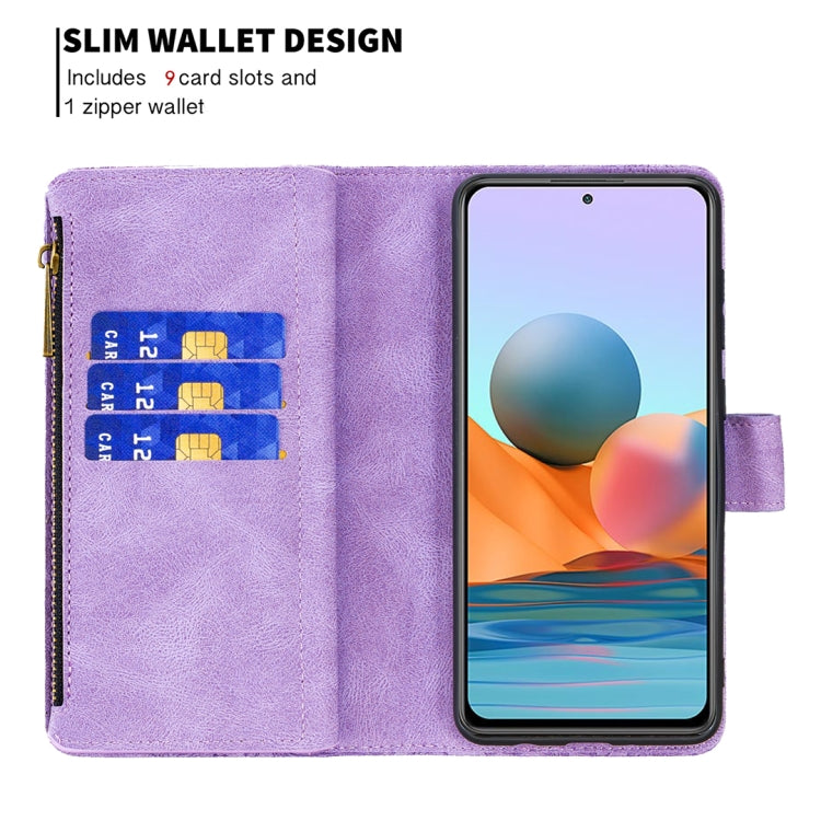 For Xiaomi Redmi Note 10 Pro Flying Butterfly Embossing Pattern Zipper Horizontal Flip Leather Case with Holder & Card Slots & Wallet