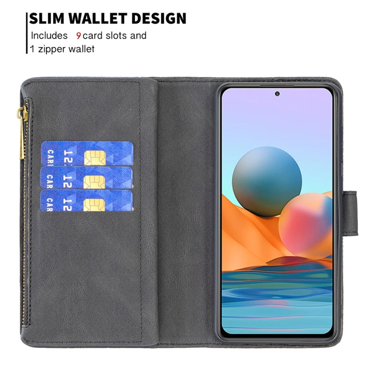 For Xiaomi Redmi Note 10 Pro Flying Butterfly Embossing Pattern Zipper Horizontal Flip Leather Case with Holder & Card Slots & Wallet
