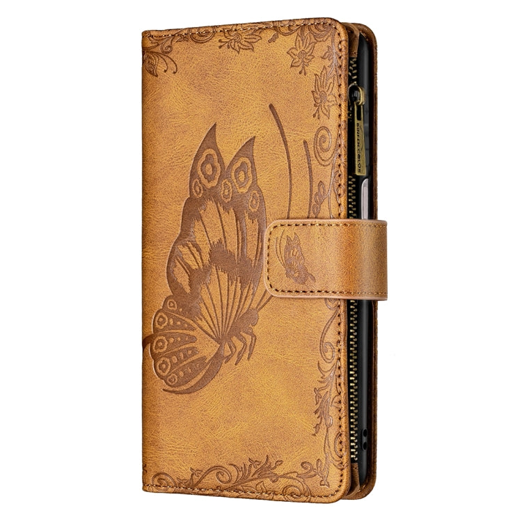 For Xiaomi Redmi Note 9 Pro Max Flying Butterfly Embossing Pattern Zipper Horizontal Flip Leather Case with Holder & Card Slots & Wallet