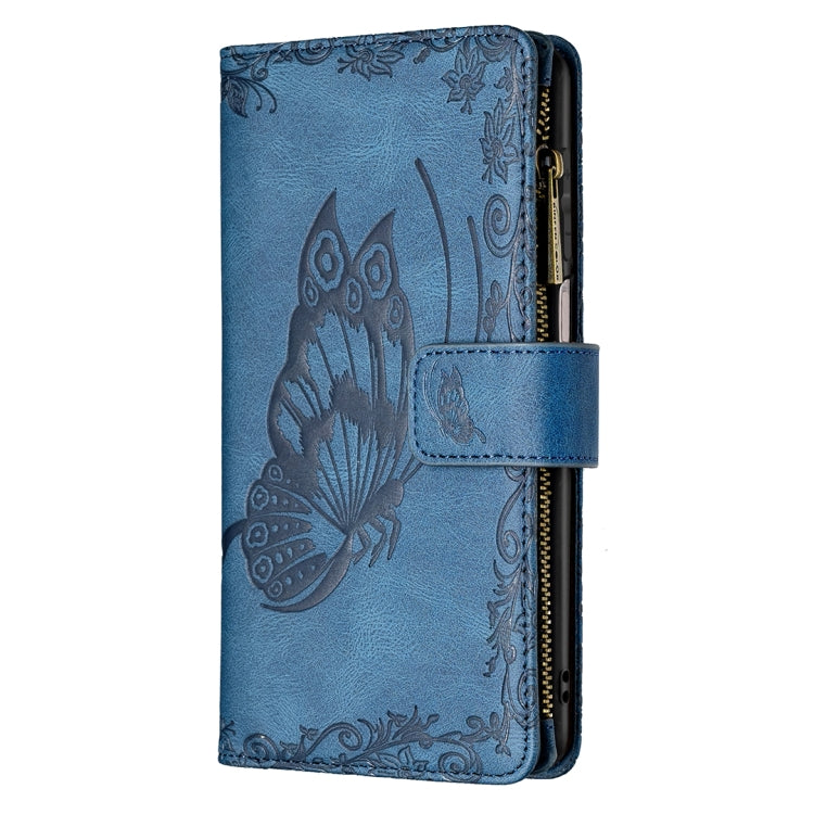 For Xiaomi Redmi Note 9 Pro Max Flying Butterfly Embossing Pattern Zipper Horizontal Flip Leather Case with Holder & Card Slots & Wallet