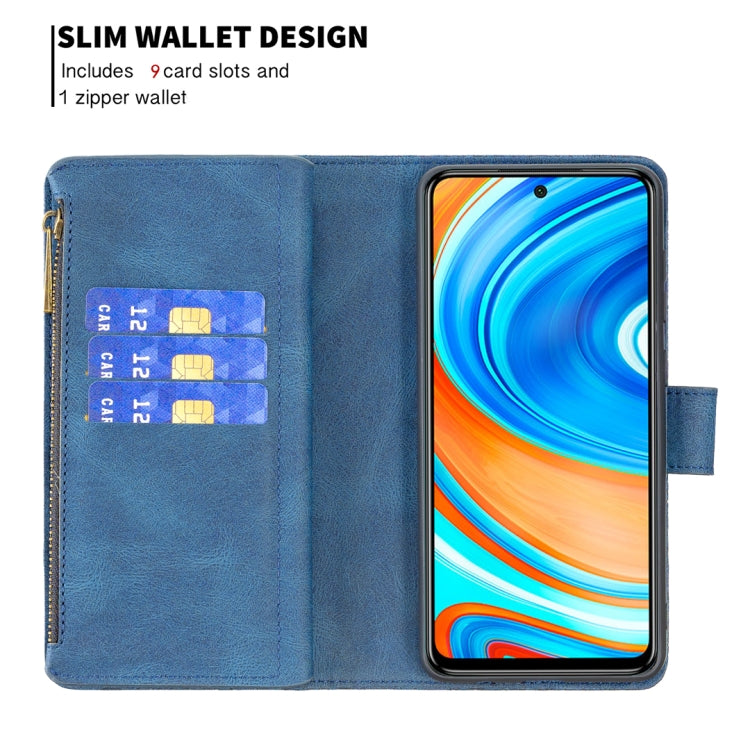 For Xiaomi Redmi Note 9 Pro Max Flying Butterfly Embossing Pattern Zipper Horizontal Flip Leather Case with Holder & Card Slots & Wallet