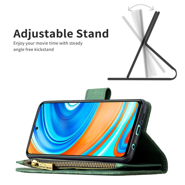 For Xiaomi Redmi Note 9 Pro Max Flying Butterfly Embossing Pattern Zipper Horizontal Flip Leather Case with Holder & Card Slots & Wallet