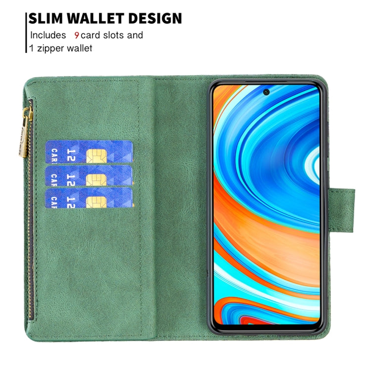 For Xiaomi Redmi Note 9 Pro Max Flying Butterfly Embossing Pattern Zipper Horizontal Flip Leather Case with Holder & Card Slots & Wallet