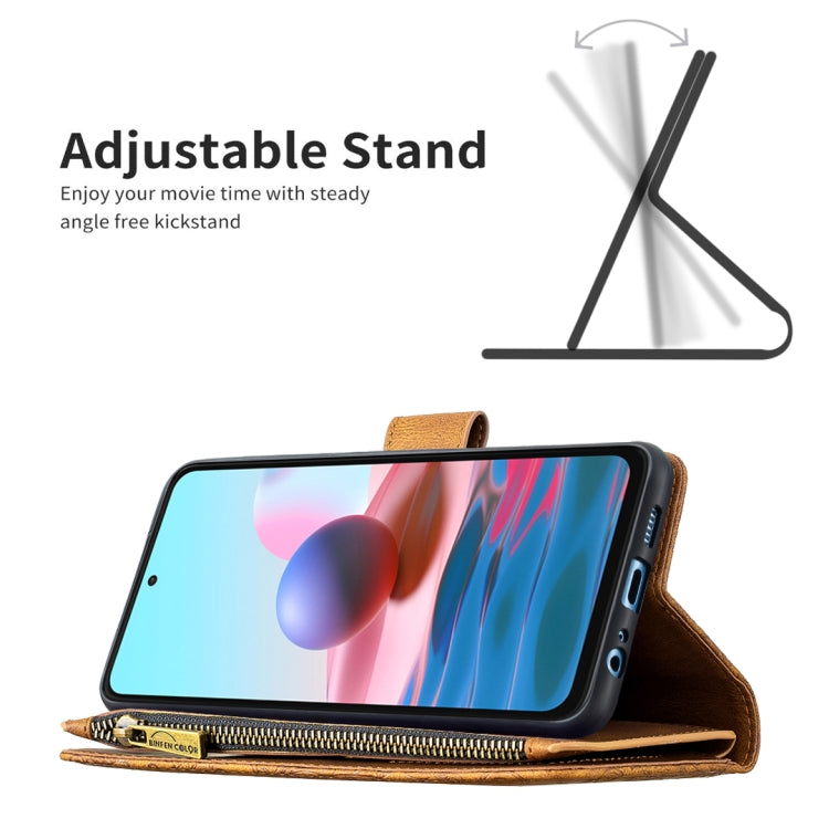 For Xiaomi Redmi Note 10 4G Flying Butterfly Embossing Pattern Zipper Horizontal Flip Leather Case with Holder & Card Slots & Wallet