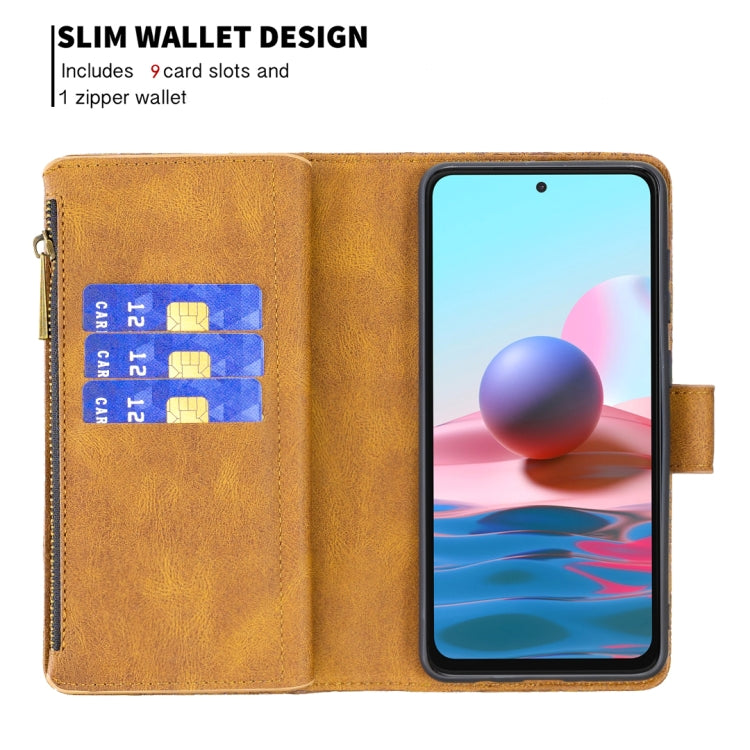 For Xiaomi Redmi Note 10 4G Flying Butterfly Embossing Pattern Zipper Horizontal Flip Leather Case with Holder & Card Slots & Wallet