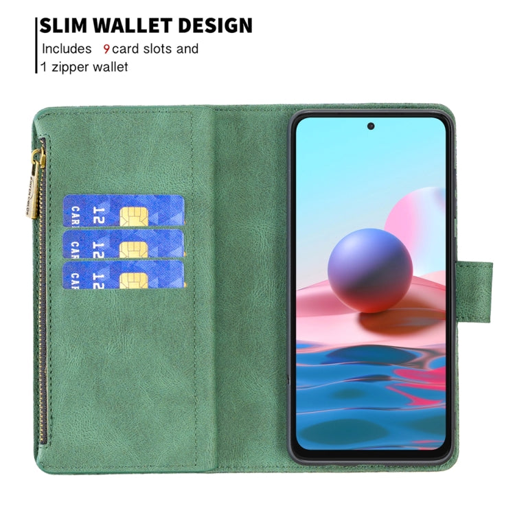 For Xiaomi Redmi Note 10 4G Flying Butterfly Embossing Pattern Zipper Horizontal Flip Leather Case with Holder & Card Slots & Wallet