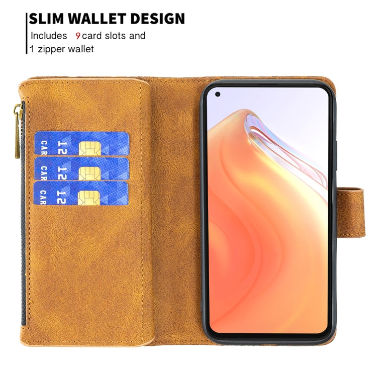 For Xiaomi Mi 10T Pro 5G Flying Butterfly Embossing Pattern Zipper Horizontal Flip Leather Case with Holder & Card Slots & Wallet