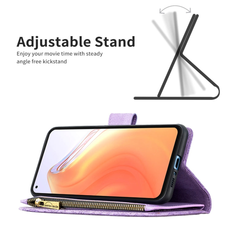 For Xiaomi Mi 10T Pro 5G Flying Butterfly Embossing Pattern Zipper Horizontal Flip Leather Case with Holder & Card Slots & Wallet