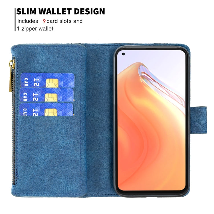 For Xiaomi Mi 10T Pro 5G Flying Butterfly Embossing Pattern Zipper Horizontal Flip Leather Case with Holder & Card Slots & Wallet