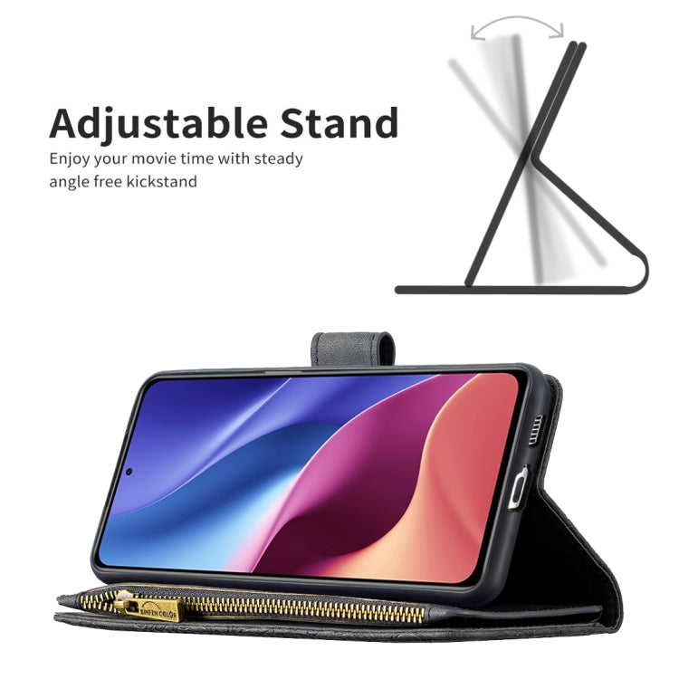 For Xiaomi Mi 11i/Poco F3/Redmi K40 Flying Butterfly Embossing Pattern Zipper Horizontal Flip Leather Case with Holder & Card Slots & Wallet