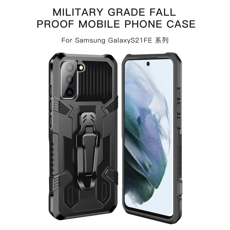 For Samsung Galaxy S21 FE Armor Warrior Shockproof PC + TPU Protective Case