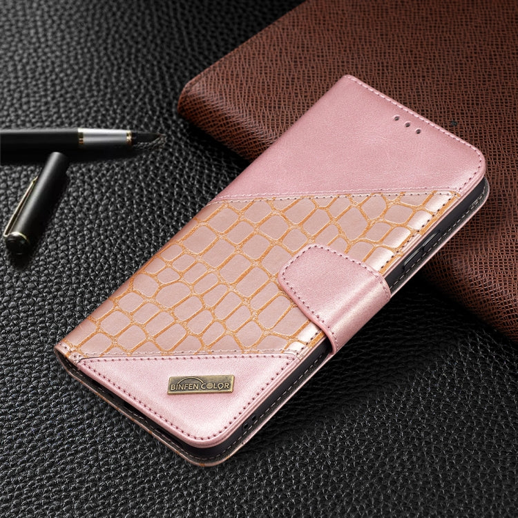 For Samsung Galaxy A22 5G Matching Color Crocodile Texture Horizontal Flip PU Leather Case with Wallet & Holder & Card Slots
