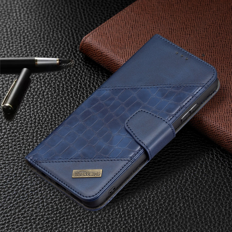 For Samsung Galaxy A22 5G Matching Color Crocodile Texture Horizontal Flip PU Leather Case with Wallet & Holder & Card Slots