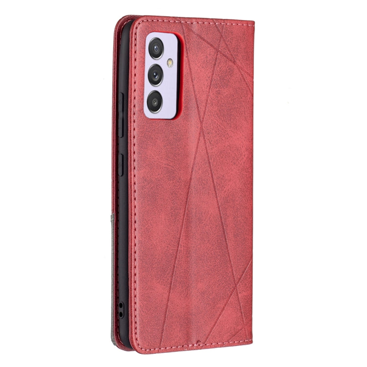 For Samsung Galaxy A82 5G Rhombus Texture Horizontal Flip Magnetic Leather Case with Holder & Card Slots